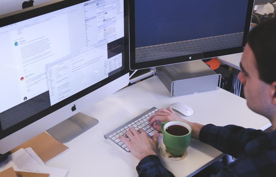 Illustrative photograph of office Desk